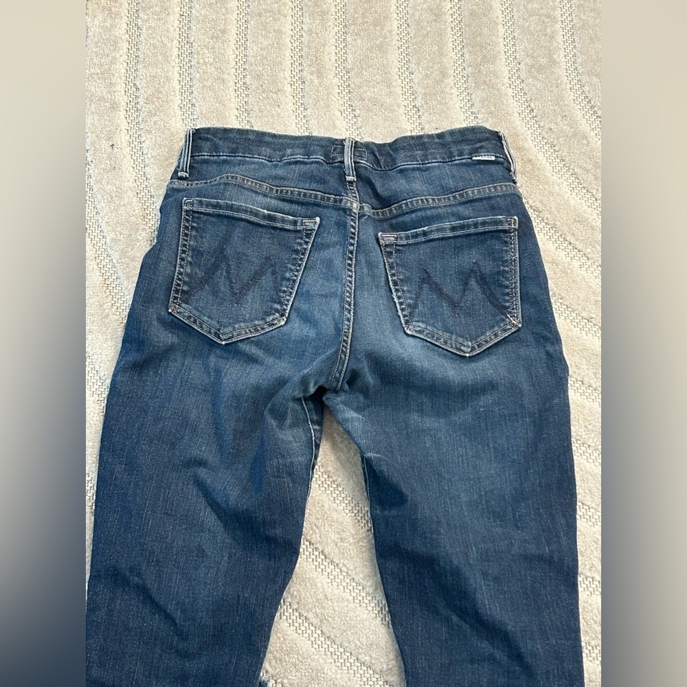 MOTHER High Waisted Looker Ankle Fray in Close To The Edge - Size 26 - Picture 5 of 12